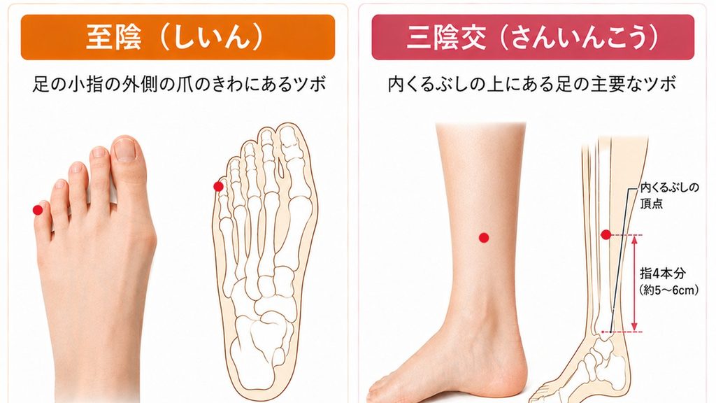 至陰・三陰交ツボ